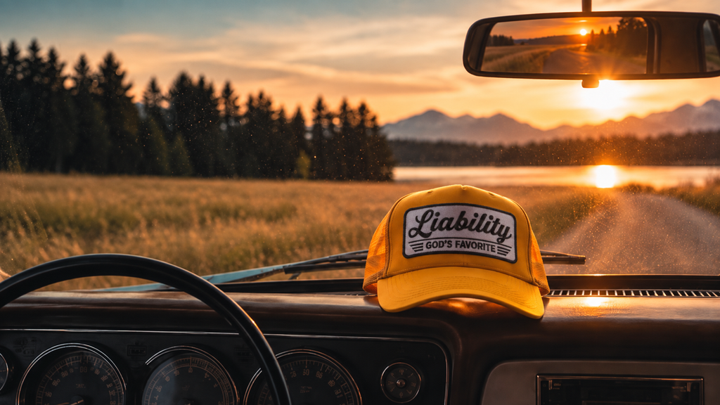 Liability Trucker Hat – Gold